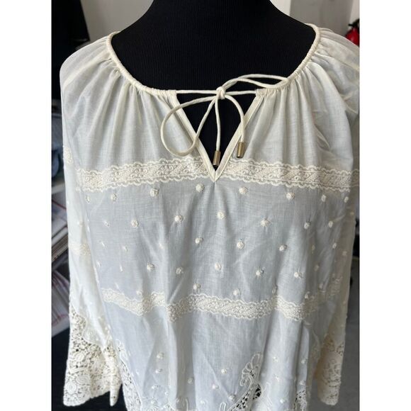 ZIMMERMANN CREAM LACE BLOUSE BOHO SIZE 1 IMMACULATE - Picture 10 of 12